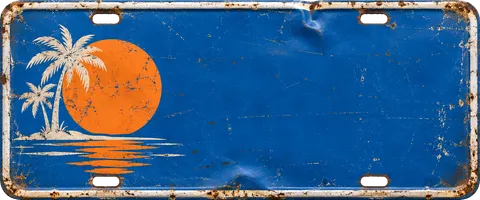 Vintage license plate