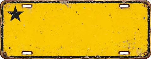 Vintage license plate